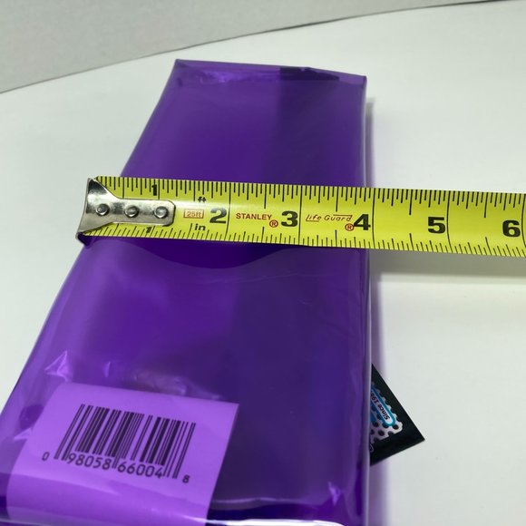 Purple Makeup Bag Pencil Case Zipper Organizer - Picture 7 of 9